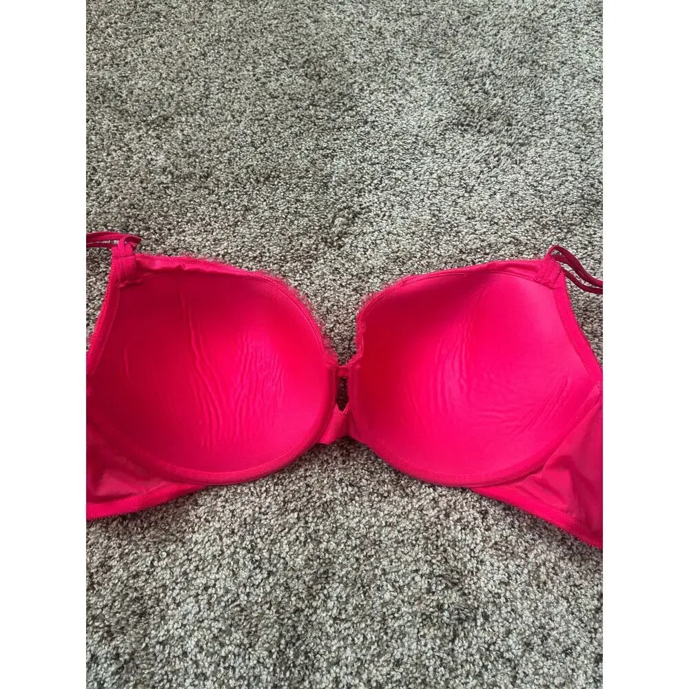 Victoria’s Secret very sexy balconette bra pink lace 36DD lined underwire
